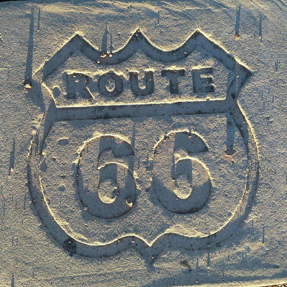 Route 66 on wall