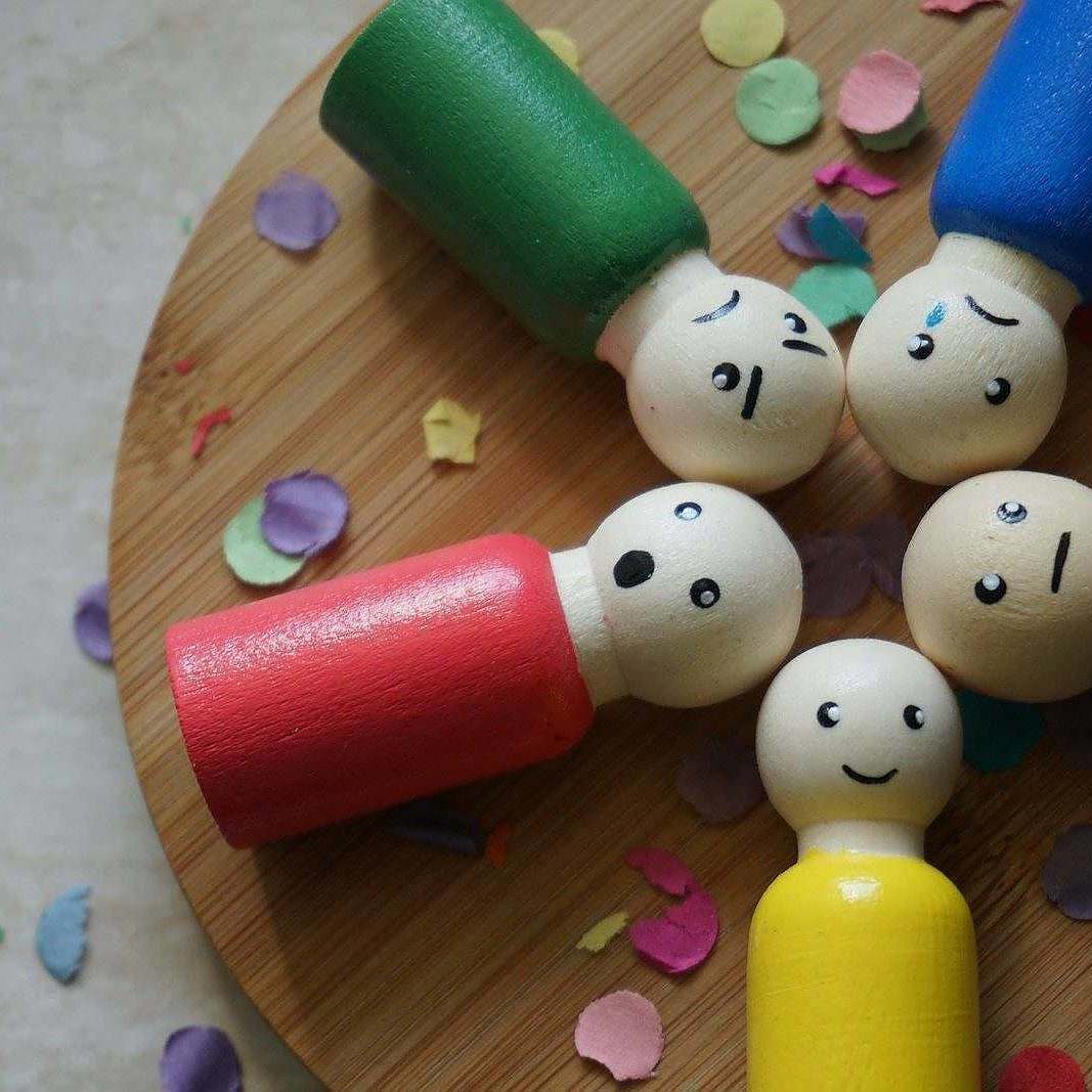 a group of toys on a table