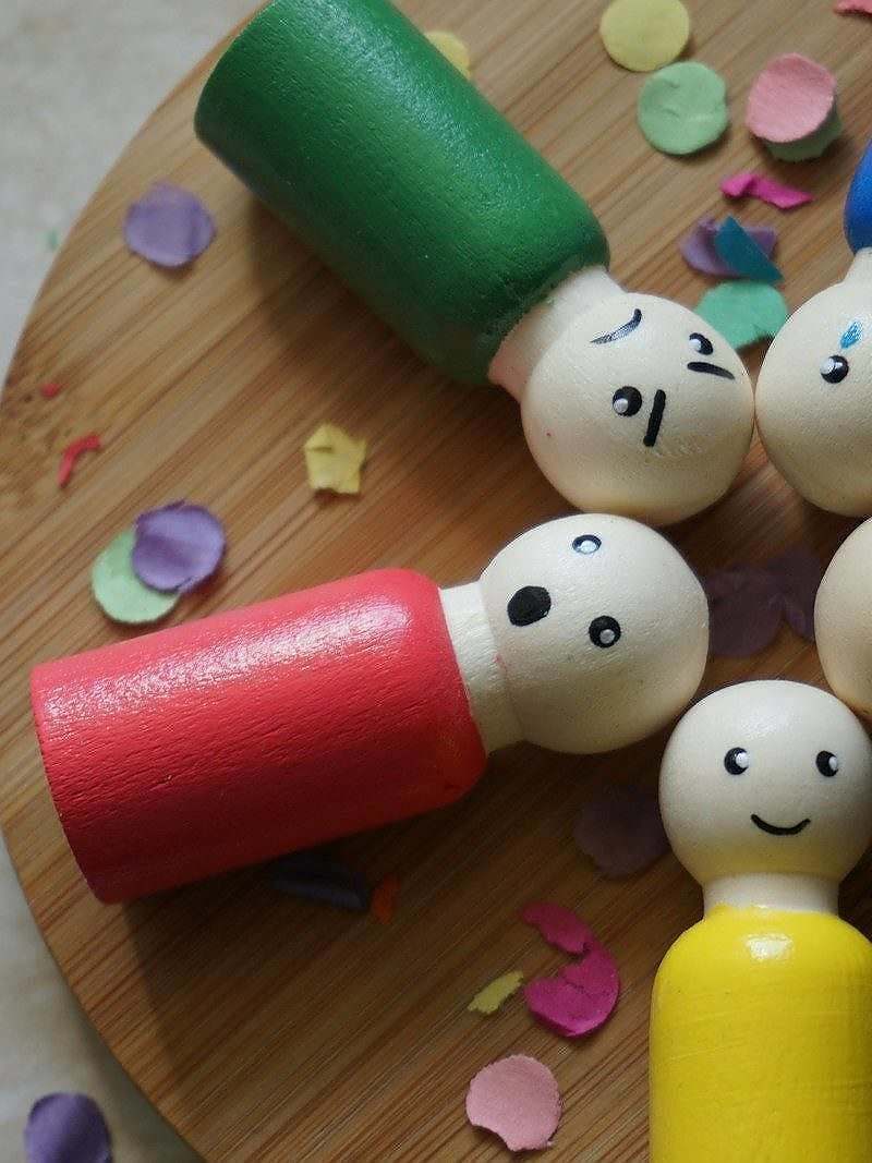 a group of toys on a table